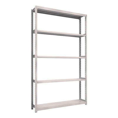 トラスコ TRUSCO スチールラック M2型軽中量棚 1460×300×H2400 5段 単体 ネオグレー M2-8535 450-0733 (商品コード：170931)