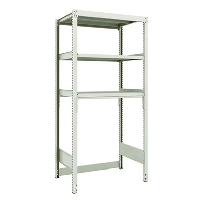 トラスコ TRUSCO スチールラック M2型軽中量棚 下段開放型 860×600×H1800 3段 単体 M2-SB6363 116-4826 (商品コード：171037)