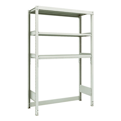 トラスコ TRUSCO スチールラック M2型軽中量棚 下段開放型 1160×450×H1800 3段 単体 M2-SB6443 116-4828 (商品コード：171039)