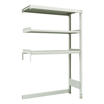 トラスコ TRUSCO スチールラック M2型軽中量棚 下段開放型 1160×450×H1800 3段 連結 M2-SB6443B 116-4829 (商品コード：171040)