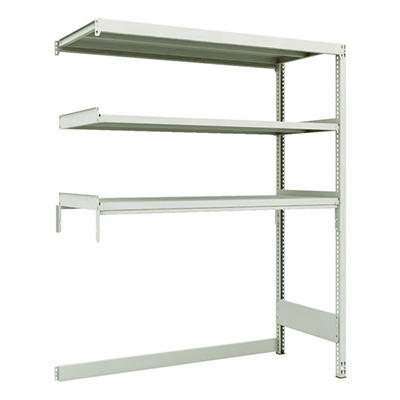 トラスコ TRUSCO スチールラック M2型軽中量棚 下段開放型 1460×600×H1800 3段 連結 M2-SB6563B 116-4835 (商品コード：171046)