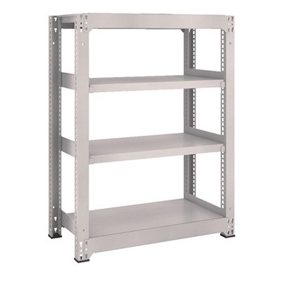 トラスコ TRUSCO スチール製中量ボルトレス棚 M3型 W900×D1121×H1200 4段 単体 ネオグレー M3-43124 856-3955 (商品コード：171077)