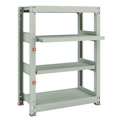 トラスコ TRUSCO スチールラック M3型中量棚 900×471×H1200 4段うちスライド2段 単体 M3-4352M2 149-7788 (商品コード：171081)