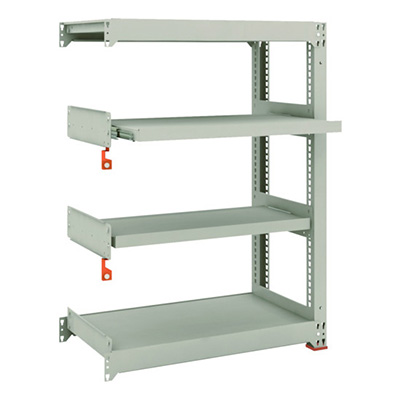 トラスコ TRUSCO スチールラック M3型中量棚 900×471×H1200 4段うちスライド2段 連結 M3-4352M2B 149-7789 (商品コード：171082)