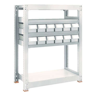 トラスコ TRUSCO スチールラック M3型中量棚 H1200 樹脂NG引出付 小×12 M3-4355-E12 856-3283 (商品コード：171091)