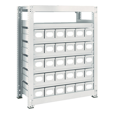 トラスコ TRUSCO スチールラック M3型中量棚 H1200 スチール引出付 小×30 M3-4357-A30 856-3292 (商品コード：171092)