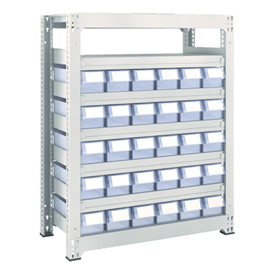 トラスコ TRUSCO スチールラック M3型中量棚 H1200 樹脂透明引出付 小×30 M3-4357-C30 856-3276 (商品コード：171093)