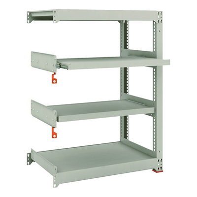 トラスコ TRUSCO スチールラック M3型中量棚 900×571×H1200 4段うちスライド2段 連結 M3-4362M2B 149-7791 (商品コード：171096)