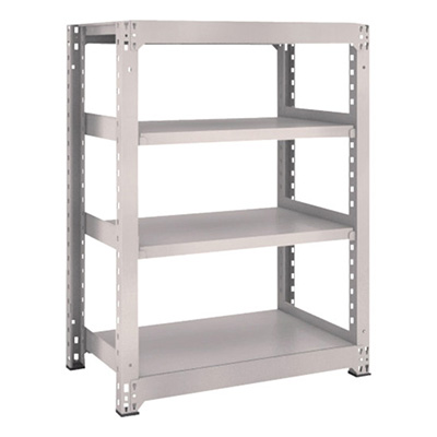 トラスコ TRUSCO スチールラック M3型 W900×D571×H1200 4段 単体 ネオグレー M3-4364 506-9343 (商品コード：171099)