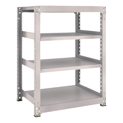 トラスコ TRUSCO スチールラック M3型 W900×D721×H1200 4段 単体 ネオグレー M3-4374 506-9386 (商品コード：171105)