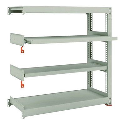 トラスコ TRUSCO スチールラック M3型中量棚 1200×471×H1200 4段うちスライド2段 連結 M3-4452M2B 149-7793 (商品コード：171122)