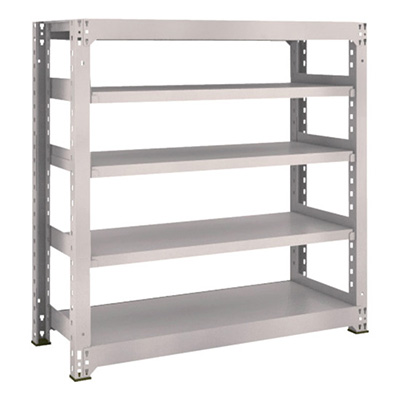 トラスコ TRUSCO スチールラック M3型 W1200×D471×H1200 5段 単体 ネオグレー M3-4455 505-6110 (商品コード：171127)