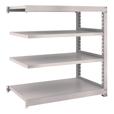 トラスコ TRUSCO スチールラック M3型 W1200×D721×H1200 4段 連結 ネオグレー M3-4474B 508-4687 (商品コード：171140)