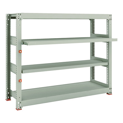 トラスコ TRUSCO スチールラック M3型中量棚 1500×471×H1200 4段うちスライド2段 単体 M3-4552M2 149-7796 (商品コード：171155)