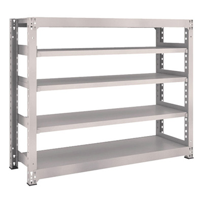 トラスコ TRUSCO スチールラック M3型 W1500×D471×H1200 5段 単体 ネオグレー M3-4555 506-9483 (商品コード：171161)