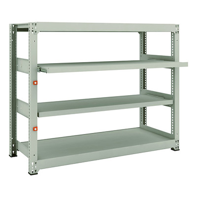 トラスコ TRUSCO スチールラック M3型中量棚 1500×571×H1200 4段うちスライド2段 単体 M3-4562M2 149-7798 (商品コード：171163)