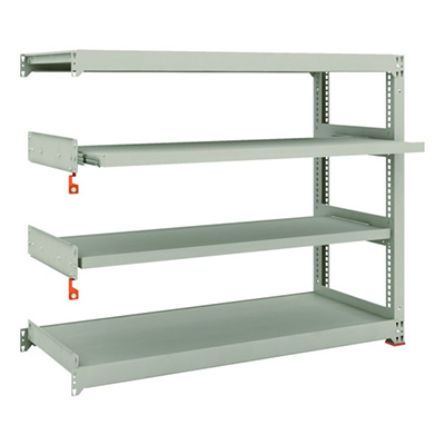 トラスコ TRUSCO スチールラック M3型中量棚 1500×571×H1200 4段うちスライド2段 連結 M3-4562M2B 149-7799 (商品コード：171164)