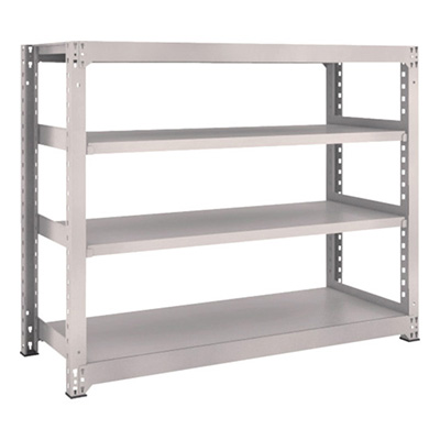 トラスコ TRUSCO スチールラック M3型 W1500×D571×H1200 4段 単体 ネオグレー M3-4564 506-9505 (商品コード：171167)