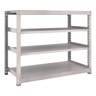 トラスコ TRUSCO スチールラック M3型 W1500×D721×H1200 4段 単体 ネオグレー M3-4574 506-9548 (商品コード：171173)