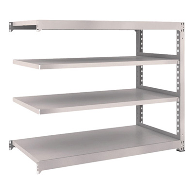 トラスコ TRUSCO スチールラック M3型 W1500×D721×H1200 4段 連結 ネオグレー M3-4574B 508-4954 (商品コード：171174)