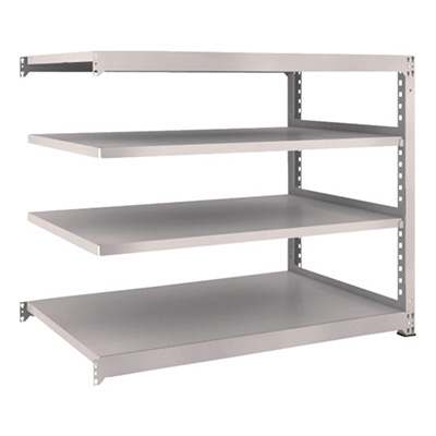 トラスコ TRUSCO スチールラック M3型 W1500×D921×H1200 4段 連結 ネオグレー M3-4594B 508-4997 (商品コード：171180)