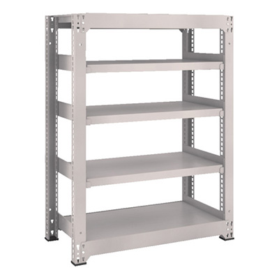 トラスコ TRUSCO スチール製中量ボルトレス棚 M3型 W1800×D1121×H1200 5段 単体 ネオグレー M3-46125 856-3966 (商品コード：171187)