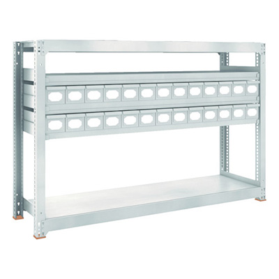 トラスコ TRUSCO スチールラック M3型中量棚 H1200 スチール引出付 小×26 M3-4655-A26 856-3293 (商品コード：171196)