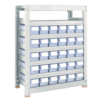 トラスコ TRUSCO スチールラック M3型中量棚 H1200 樹脂透明引出付 小×65 M3-4657-C65 856-3278 (商品コード：171201)