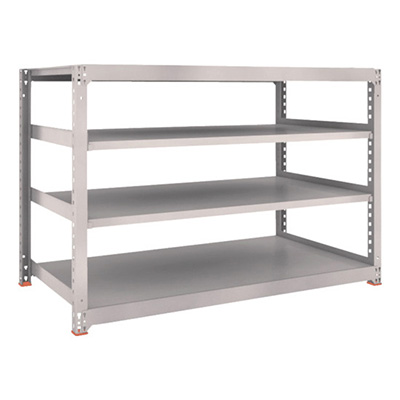 トラスコ TRUSCO スチールラック M3型 W1800×D921×H1200 4段 単体 ネオグレー M3-4694 505-6411 (商品コード：171219)