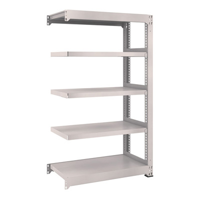 トラスコ TRUSCO スチール製中量ボルトレス棚 M3型 W1500×D1121×H1500 5段 連結 ネオグレー M3-55125B 856-3993 (商品コード：171288)