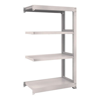 トラスコ TRUSCO スチール製中量ボルトレス棚 M3型 W1800×D1121×H1500 4段 連結 ネオグレー M3-56124B 856-3986 (商品コード：171316)