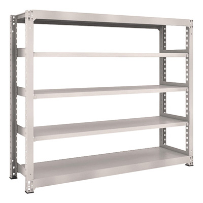 トラスコ TRUSCO スチールラック M3型 W1800×D471×H1500 5段 単体 ネオグレー M3-5655 505-9364 (商品コード：171323)