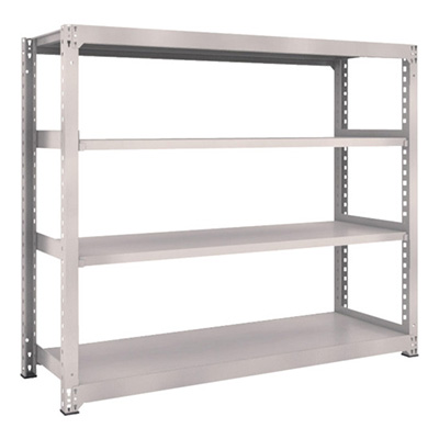 トラスコ TRUSCO スチールラック M3型 W1800×D571×H1500 4段 単体 ネオグレー M3-5664 505-9381 (商品コード：171327)
