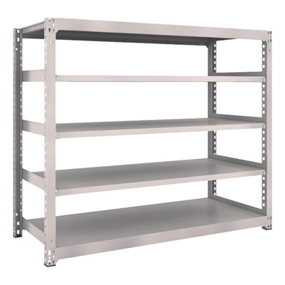 トラスコ TRUSCO スチールラック M3型 W1800×D721×H1500 5段 単体 ネオグレー M3-5675 505-9445 (商品コード：171335)