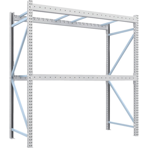 トラスコ TRUSCO 重量パレットラック1トン2300×1000×H2500 2段 単体 1D-25B23-10-2 459-1470