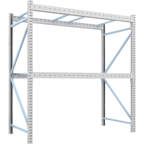 トラスコ TRUSCO 重量パレットラック1トン2300×1100×H2500 2段 単体 1D-25B23-11-2 459-1496