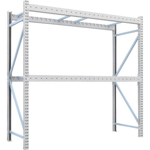 トラスコ TRUSCO 重量パレットラック1トン2500×900×H2500 2段 単体 1D-25B25-09-2 459-1518