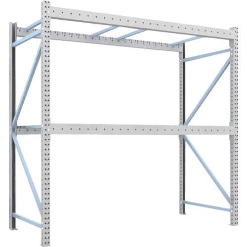 トラスコ TRUSCO 重量パレットラック1トン2500×1100×H2500 2段 単体 1D-25B25-11-2 459-1551