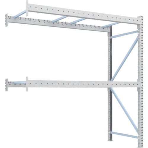 トラスコ TRUSCO 重量パレットラック2トン2300×1000×H2500 2段 連結 2D-25B23-10-2B 459-1968
