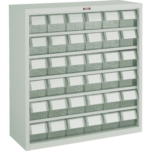 トラスコ TRUSCO コンテナラックケース バンラックケース M型 透明引出小X36個 透明 305M-N36S 303-6707 (商品コード：173011)