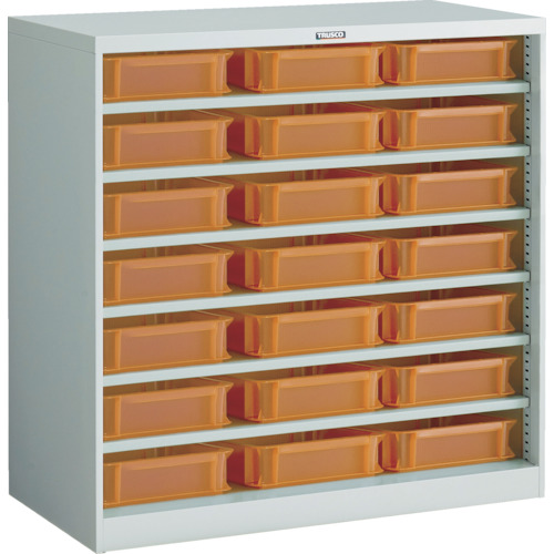 トラスコ TRUSCO コンテナラックケース バンラックケース CF型 TSK-6ORX21個付 306CF-SK21OR 819-5091 (商品コード：173014)