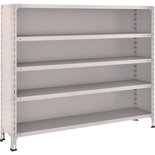 トラスコ TRUSCO スチールラック 軽量棚背板・側板付 W1500XD300X1200 5段 ネオグレー 45V-25 503-9070 (商品コード：173031)