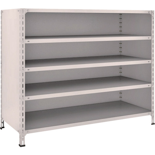 トラスコ TRUSCO スチールラック 軽量棚背板・側板付 W1500XD600X1200 5段 ネオグレー 45W-25 503-9118 (商品コード：173033)