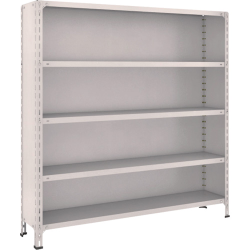 トラスコ TRUSCO スチールラック 軽量棚背板・側板付 W1500XD300X1500 5段 ネオグレー 55V-25 503-9193 (商品コード：173056)