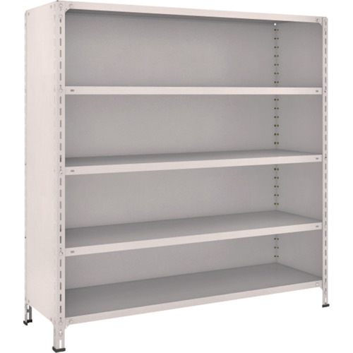 トラスコ TRUSCO スチールラック 軽量棚背板・側板付 W1500XD450X1500 5段 ネオグレー 55X-25 503-9215 (商品コード：173058)