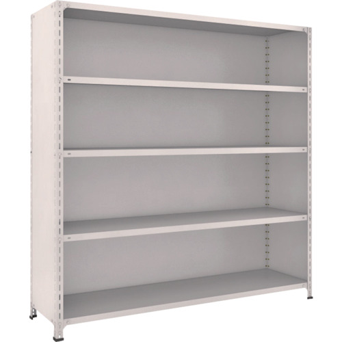 トラスコ TRUSCO スチールラック 軽量棚背板・側板付 W1800XD450X1800 5段 ネオグレー 66X-25 502-3131 (商品コード：173116)