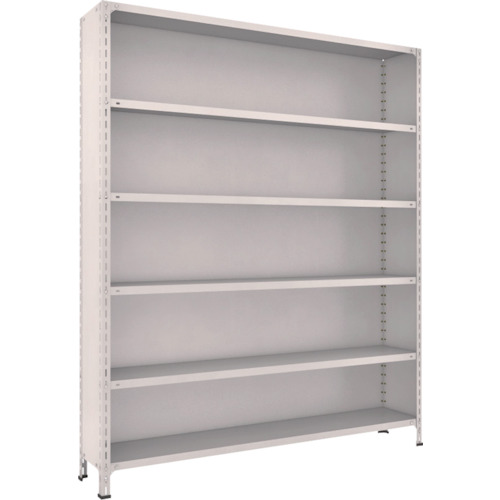 トラスコ TRUSCO スチールラック 軽量棚背板・側板付 W1800XD300X2100 6段 ネオグレー 76V-26 502-3335 (商品コード：173152)