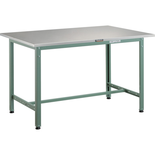 トラスコ TRUSCO 軽荷重作業台（300kg）AE型 1200X600XH740 ステンレス張り グリーン色 AE-1260SUS 284-9933