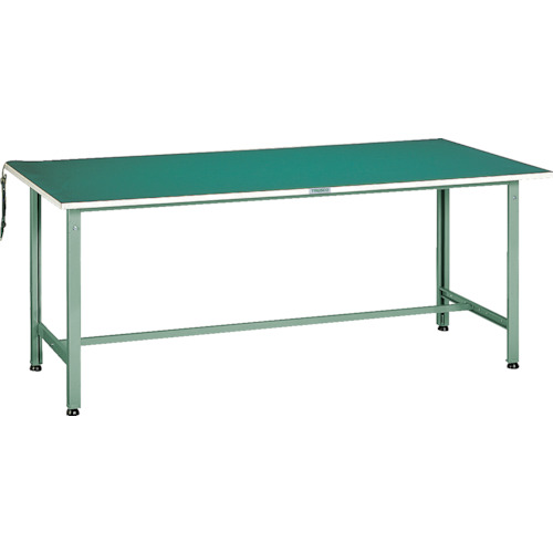 トラスコ TRUSCO 軽荷重作業台（300kg）AE型 1800X750XH742 帯電防止マット張り グリーン色 AE-1800D 243-4997