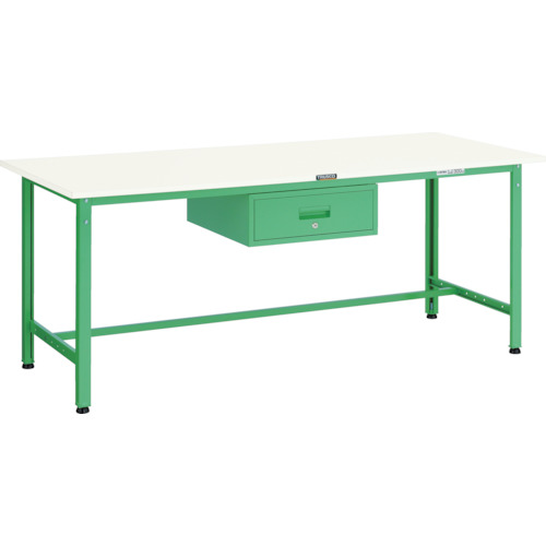 トラスコ TRUSCO 軽荷重作業台（300kg）AE型 1800X750XH740 1段引出付 ダークグレー色 AE-1800F1 DG 770-1527